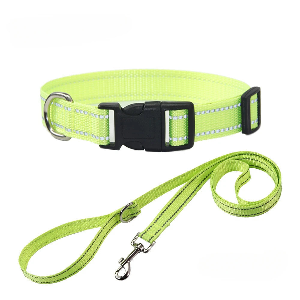 Nylon Dog Collar and Leash Set Pet Collars Leash for Small Medium Large Dogs Dog Accessories for Small Dogs
