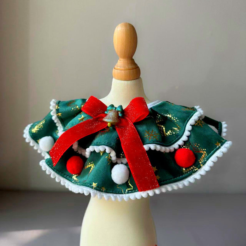 Pet Christmas Day Dress Up Scarf Decoration Supplies Dog Scarf Cat Water Scarf Mouth Tie Bow - Purrfect Pet Kingdom