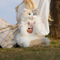 Fairy Light Calico Cat Backpack ?Handmade Glowing Plush Gift