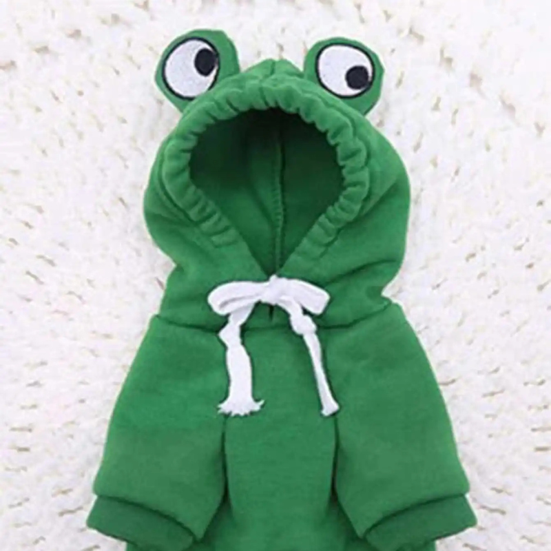 Cute Frog Pet Sweater – Green Hoodie for Small & Medium Dogs - WTN Essentials - S - green - 14:175;5:100014064
