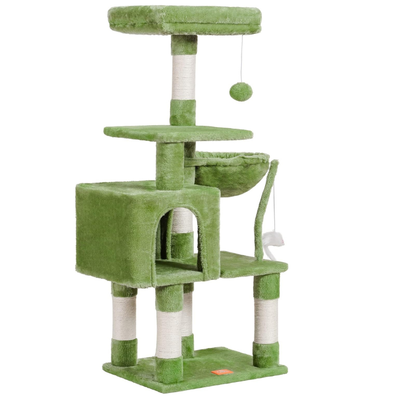 Heybly Small Cat Tree with Hammock – Compact Cat Tower & Furniture for Indoor Cats - WTN Essentials