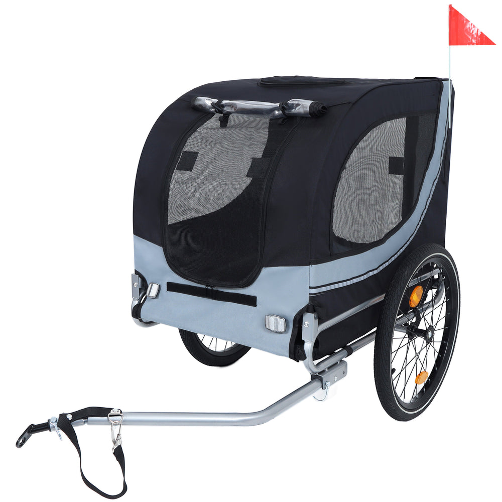 Large Folding Bike Trailer for Dogs – 66LB Capacity