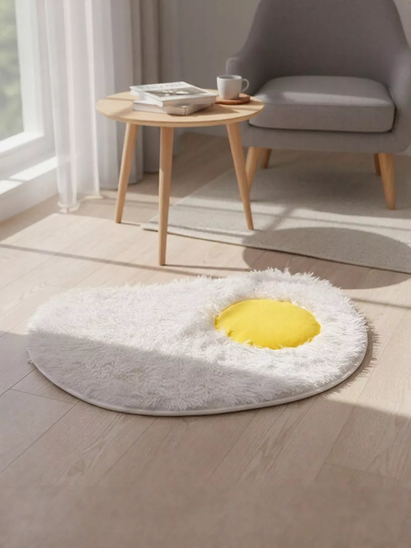 Pet Mat - Fried Egg Design Plush Soft Padded Sleeping Cushion
