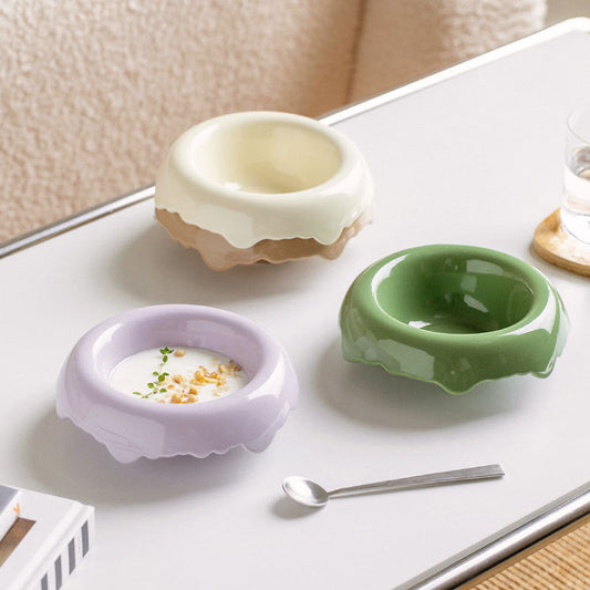 High Leg Ceramic Cat Food Bowl