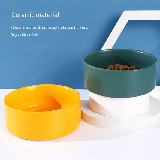 Pet Zen Ceramic Dog and Cat Bowl - Durable Heavyweight Dish