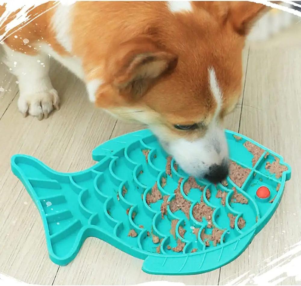 Silicone Pet Dogs Slow Food Plate