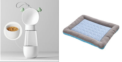 Breathable Ice Silk Cooling Pet Mat for Dogs and Cats Blue