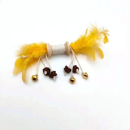 Cat Toys Colored Feathers Galls Fruit Bells Combination
