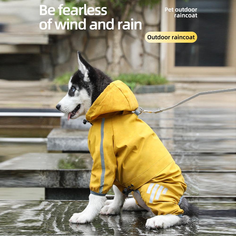 Dog Raincoat – Reflective Hooded Waterproof Pet Poncho