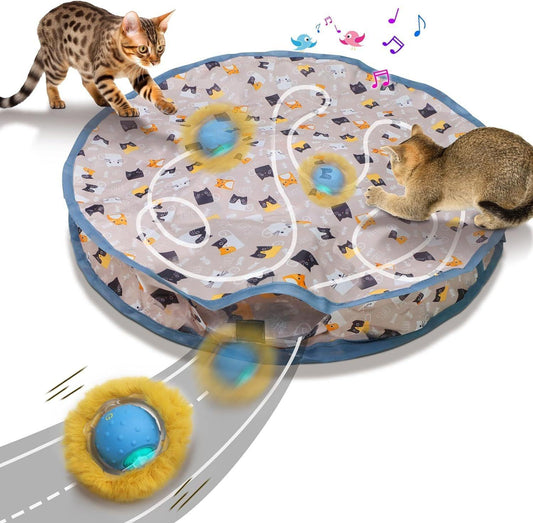 New Arrival Motion Activated Chirping Cat Toy Ball Hunting