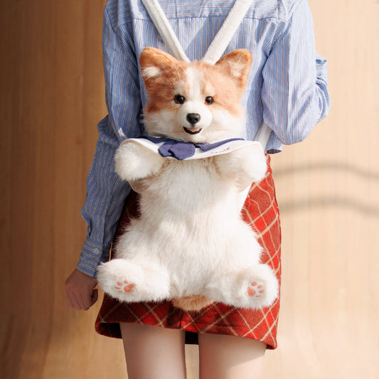 Corgi Backpack ? Cute Dog Plush Bag for Kids & Pet Fans