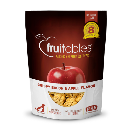 Fruitables Healthy Dog Treats: Crispy Bacon & Apple (7oz) - Fruitables Dog Treats - The Family Pet