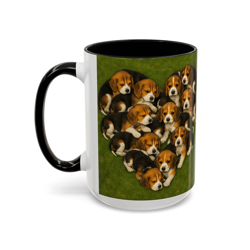 Beagle puppies Accent Coffee Mug - Perfect Gift for Dog Lovers