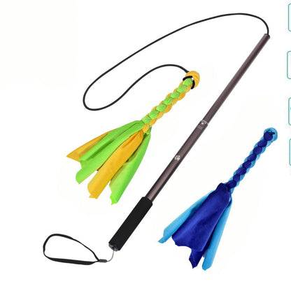 Telescopic Funny Dog Stick Cat Teaser Pet Training Rod