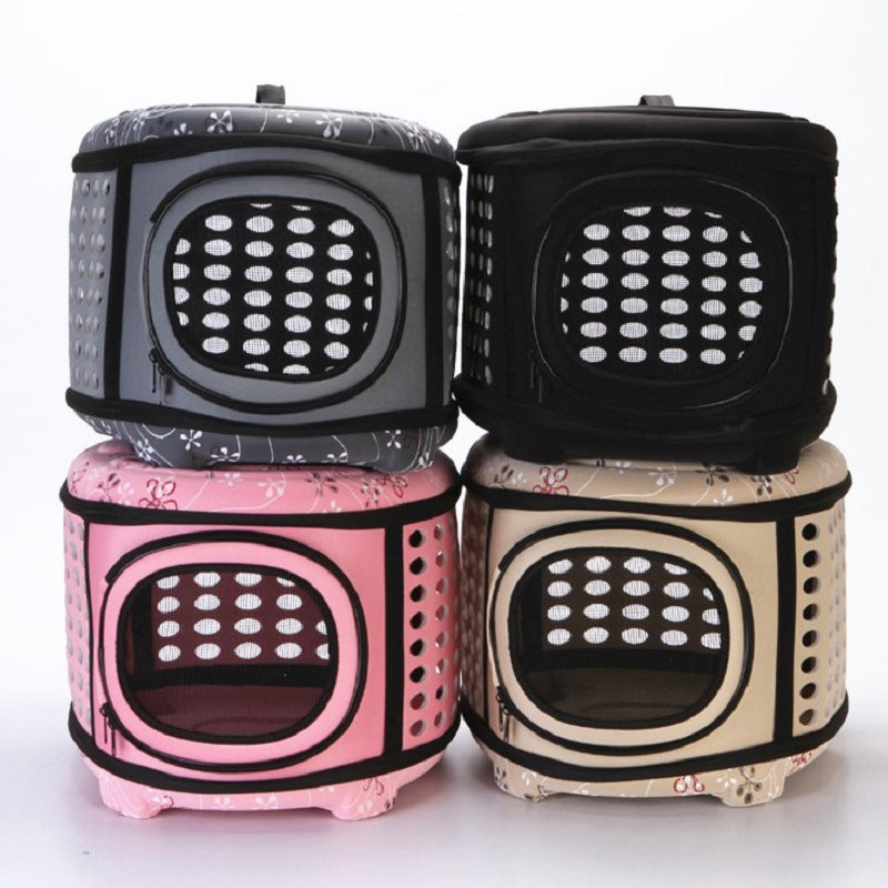 Foldable Pet Dog Cat Puppy Handbag Carrier Cage - Purrfect Pet Kingdom