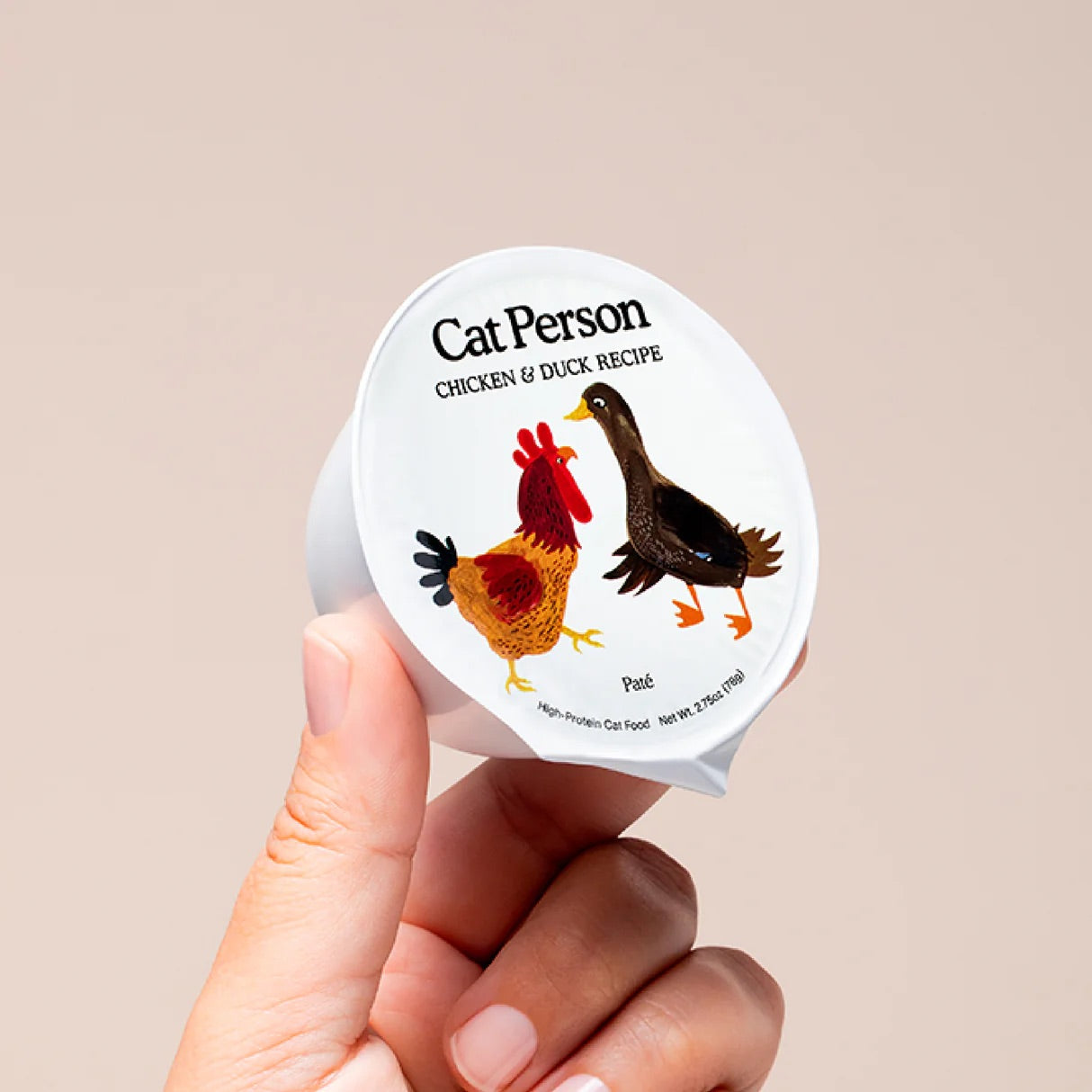 Cat Person Cat Pate Chicken & Duck 2.75oz - Wet Cat Food Topper - The Family Pet