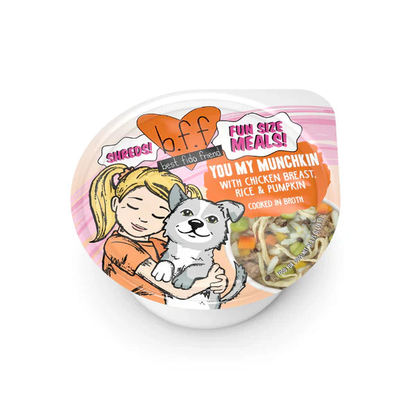 BFF Fun Size Meals You My Munchkin Chicken Breast, Rice and Pumpkin Wet Dog Food (2.7oz) - Wet Dog Food - The Family Pet