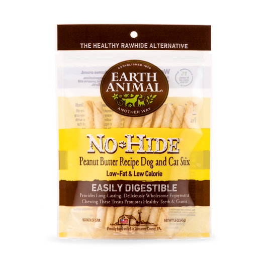 Earth Animal No Hide Peanut Butter Pet Stix (10pk) (1.6oz) - Pet Stick Treats - The Family Pet