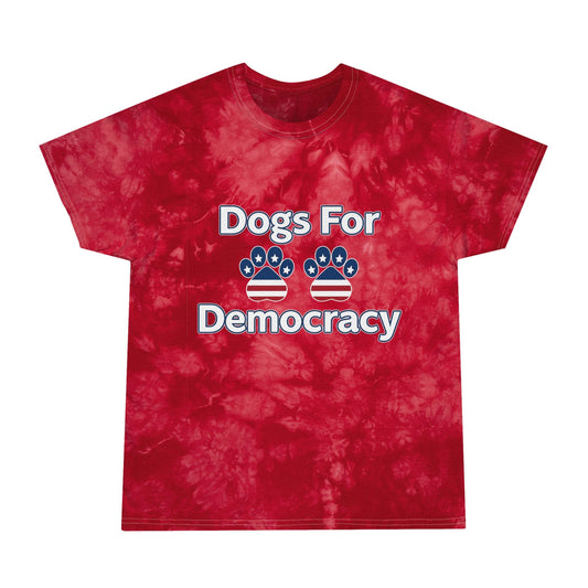 Dogs for Democracy Crystal Tie-Dye Tee Small - 2XL (2 colors)