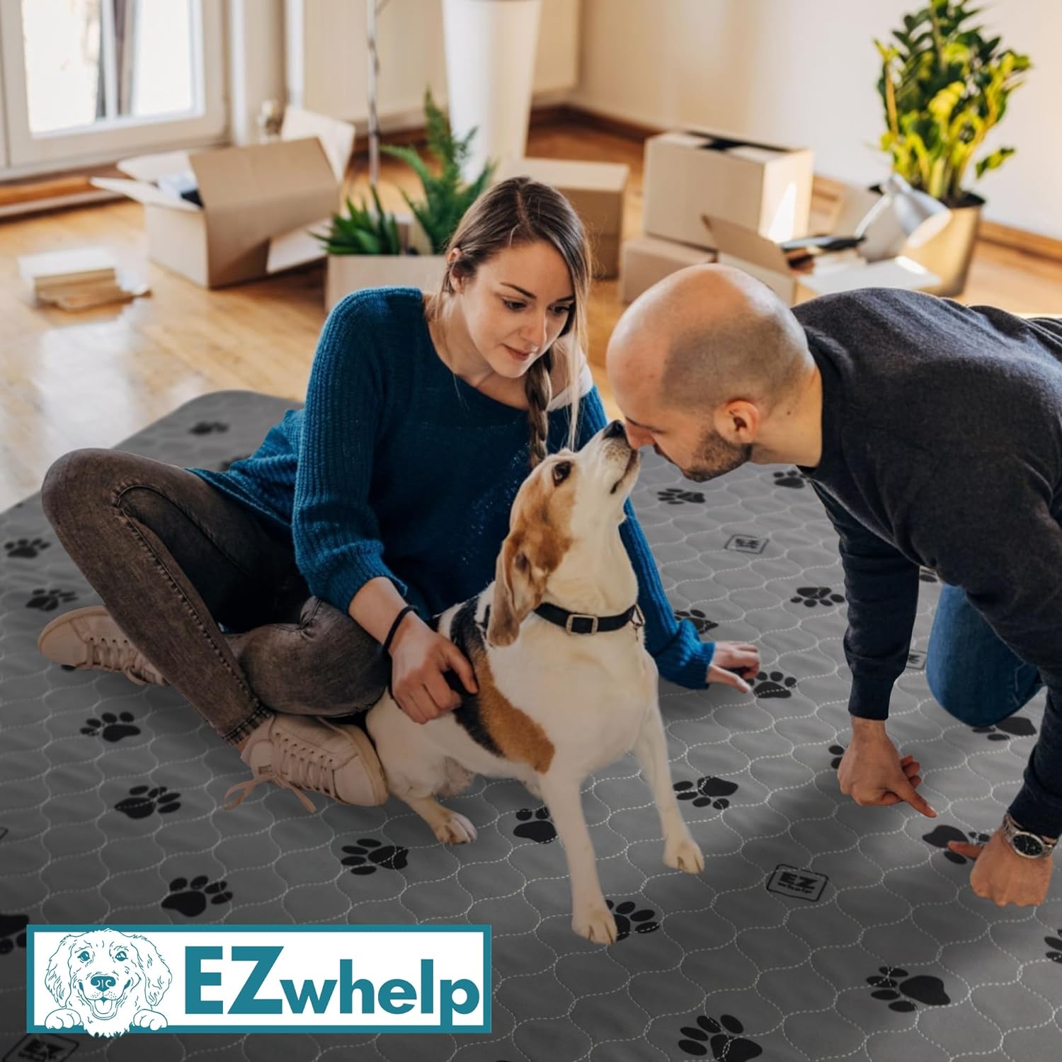 EZwhelp Reusable Quick Dry Pads - Heavy Absorbency - Dog Crate Blanket - EZwhelp
