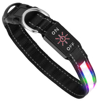 Light Up Dog Collar LED Dog Collar Safety Night Glowing Dog