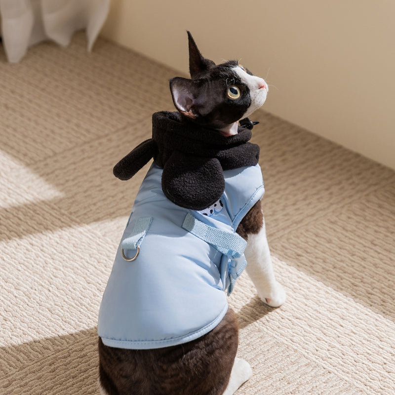 Autumn And Winter Cat Hairless Warm Cartoon Embroidered