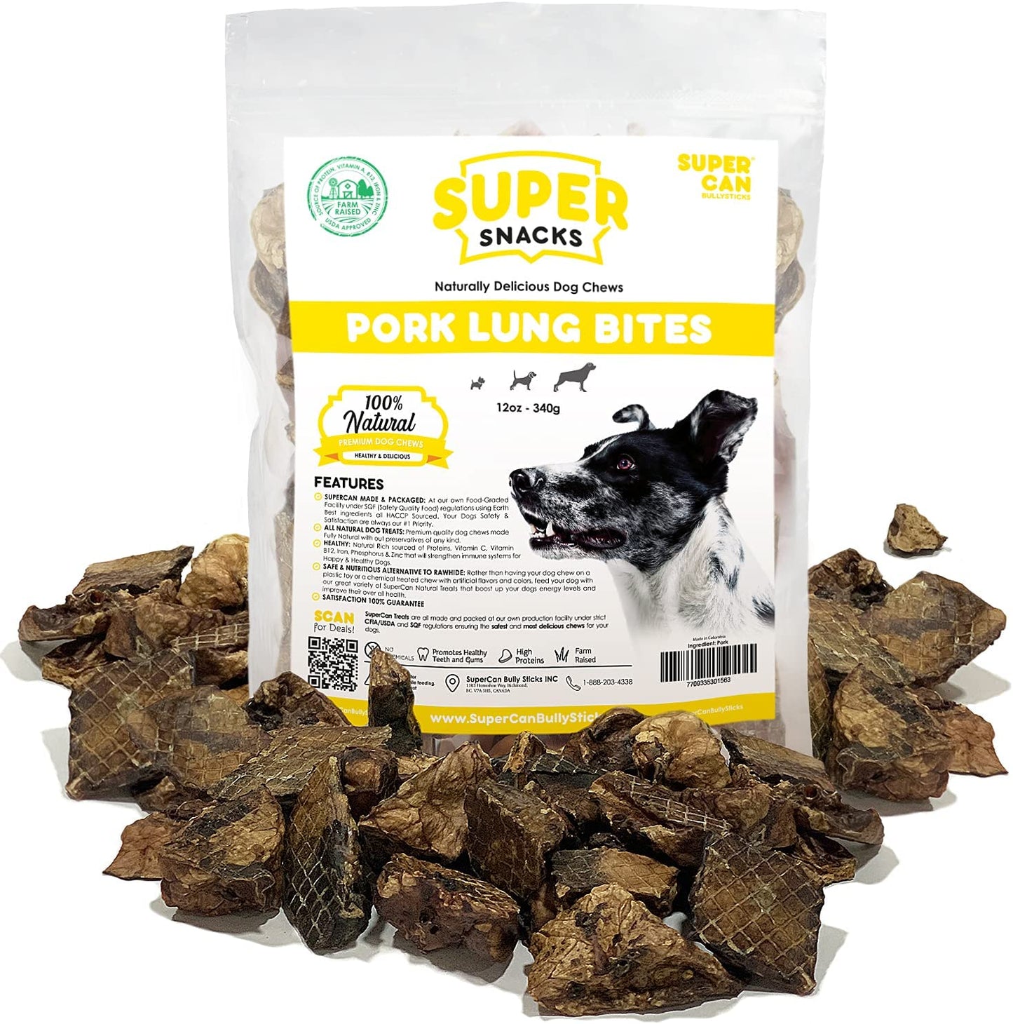 Porky Lung Fillets 12 oz - Purrfect Pet Kingdom