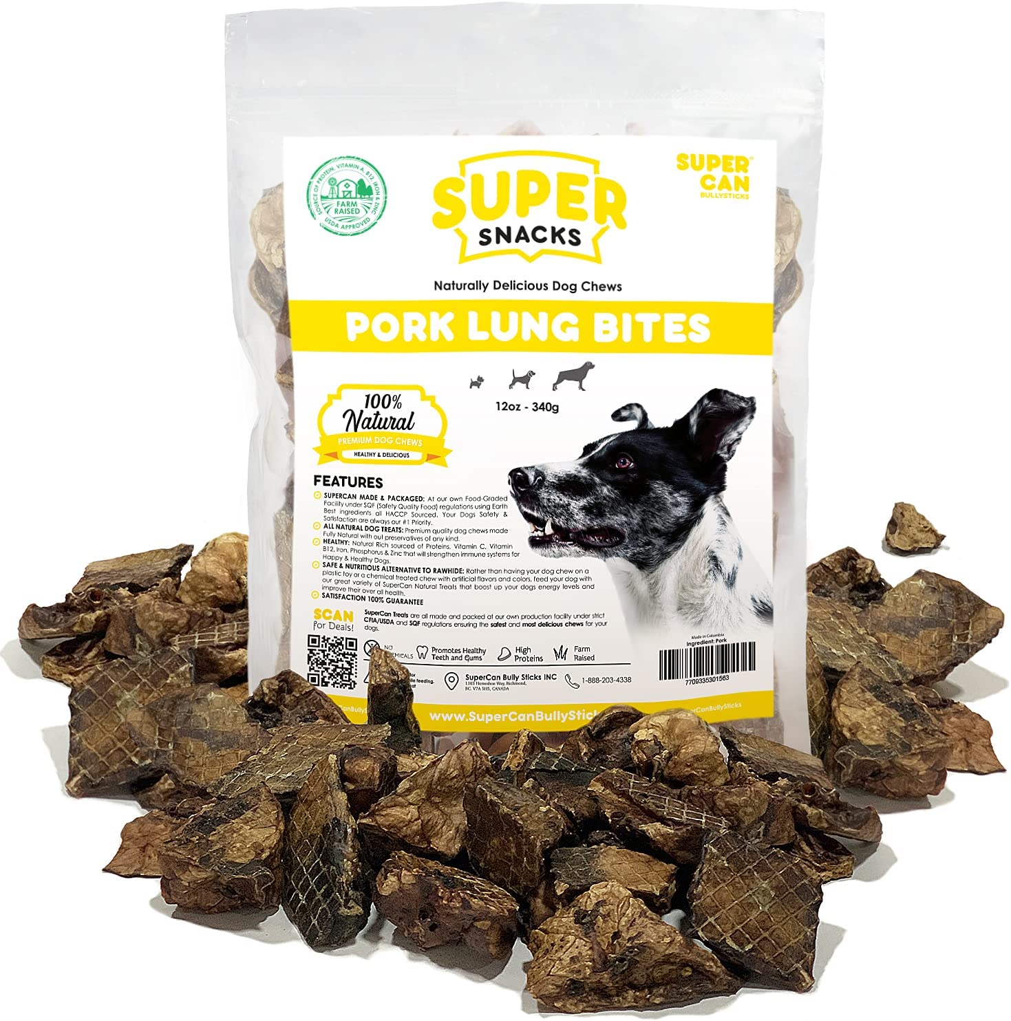Porky Lung Fillets 12 oz - Purrfect Pet Kingdom