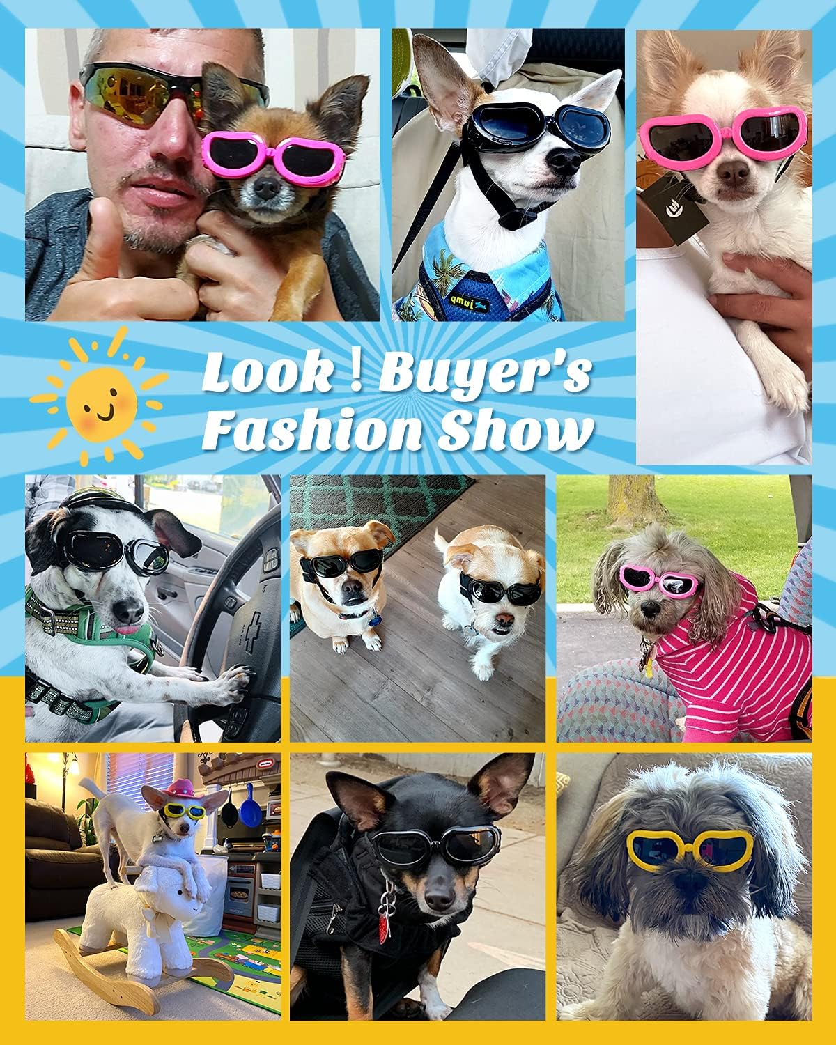 Dog goggle cute style 4 colors