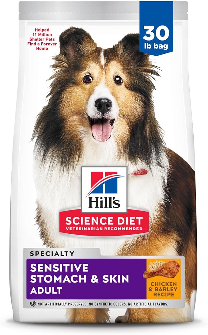 Hill's Science Diet Adult Sensitive Stomach & Skin Chicken Recipe Dry Dog Food Bag - Science Diet Dry Dog Food - The Family Pet