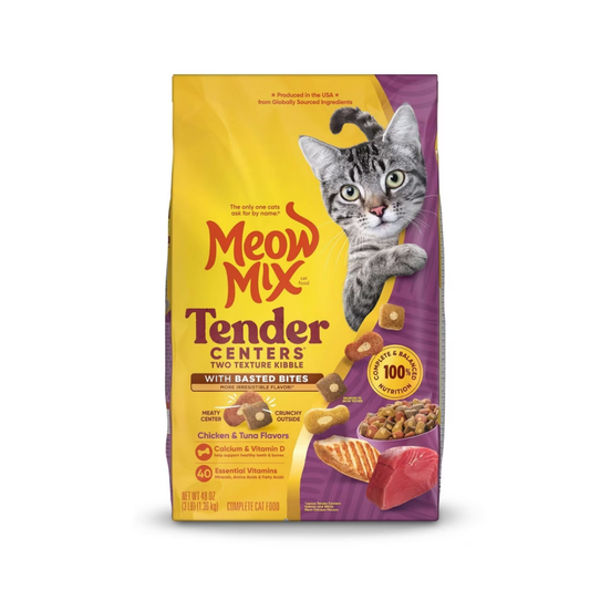 Meow Mix Tender Centers Chicken & Tuna Crunchy Dry Cat Food