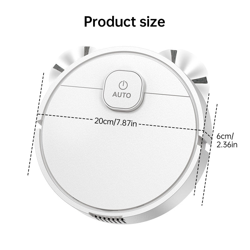 **3-in-1 Sweeping Robot: USB Charging, 1000Pa Suction, Auto-Clean for Pet Hair, Carpets & Floors** - Purrfect Pet Kingdom