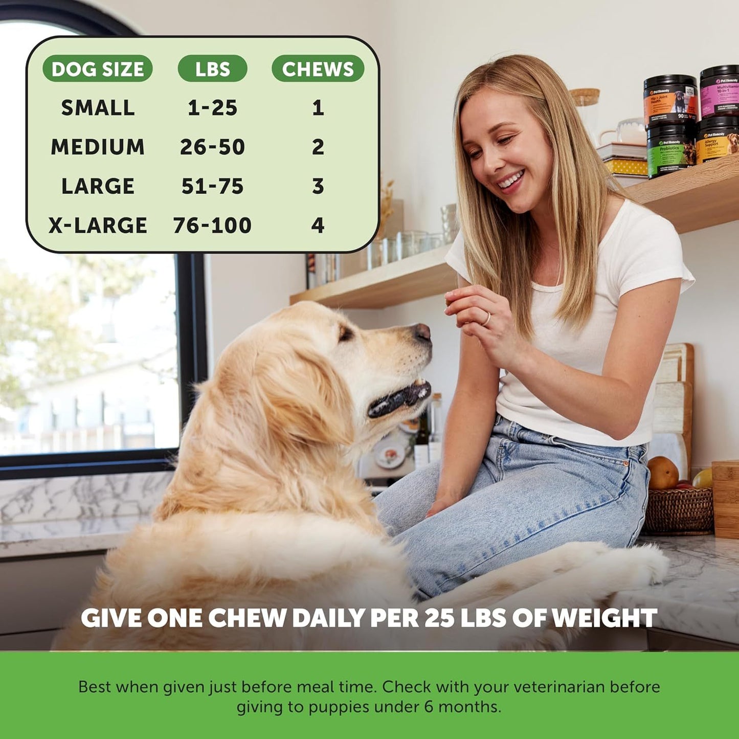 Dog Probiotics - Soft Chews for Gut & Seasonal Allergy Relief