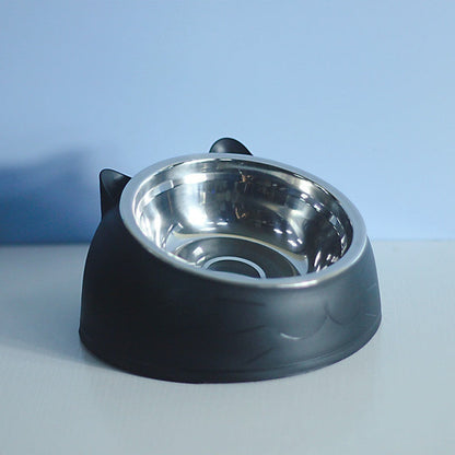 Stainless Steel Dog Bowl Double Bowl Cervical Protection
