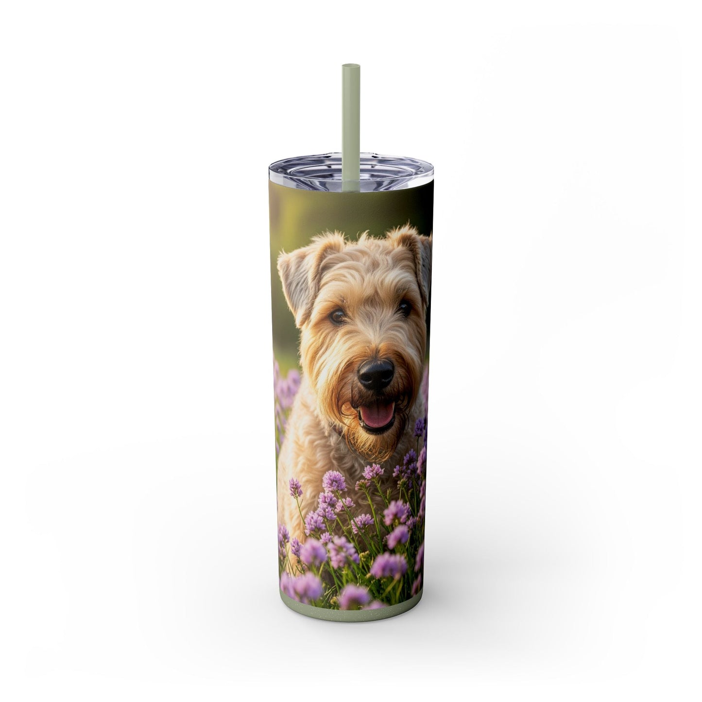 Soft Coated Wheaten Terrier Tumbler with Straw, 20oz