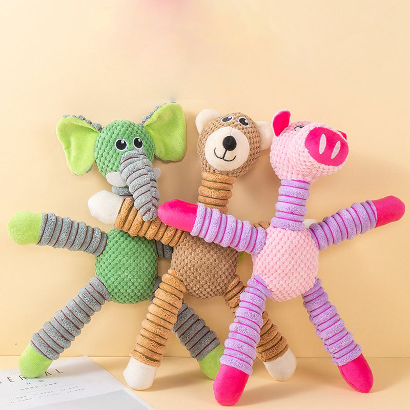 Large Letter Toy Elephant Bear Pig Animal Sound Toys for Pets