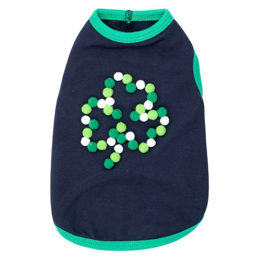 Pom Pom Shamrock Dog Tee