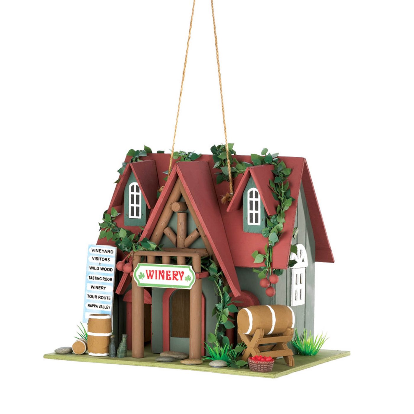 Cottage Winery Decorative Outdoor Garden Birdhouse