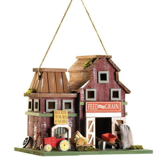 Rustic Farmstead Wooden Decorative Garden Birdhouse