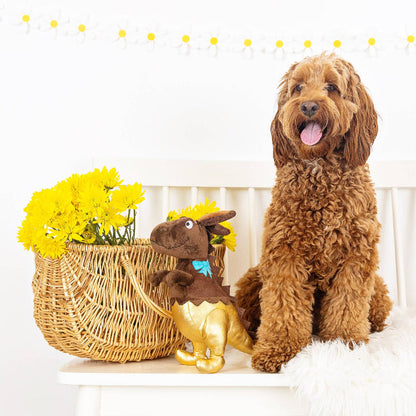 Easter Choc-A-Saurus Bunny Ears Rex Plush Dog Toy