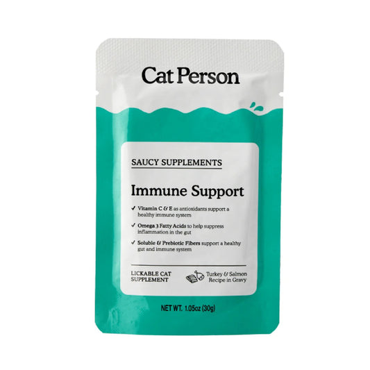 Cat Person Cat Supplement Immune Support Turkey & Salmon 1.05oz - Cat Person Cat Food - The Family Pet