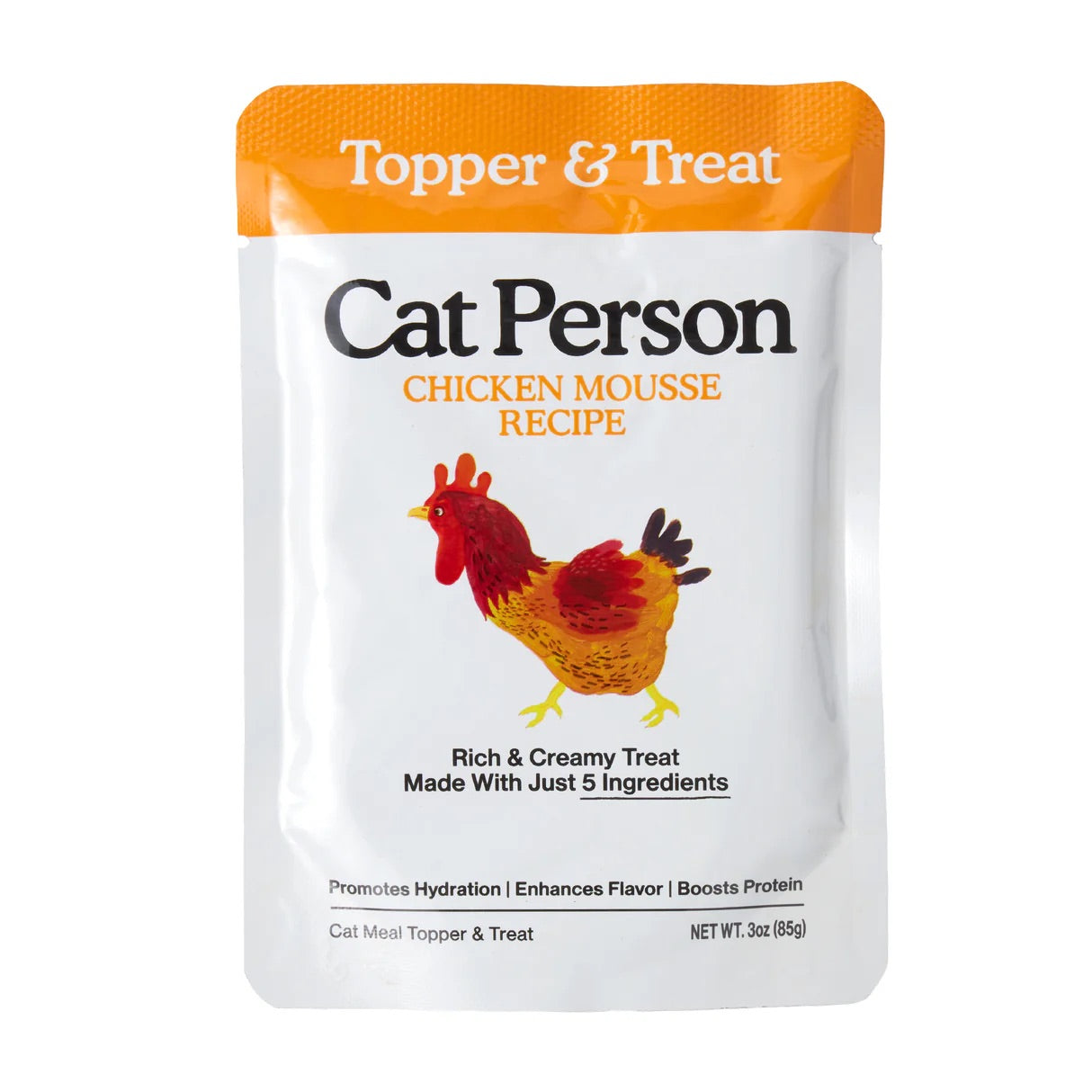 Cat Person Cat Mousse Chicken 3oz Pouch - Cat Person Wet Cat Food Topper - The Family Pet