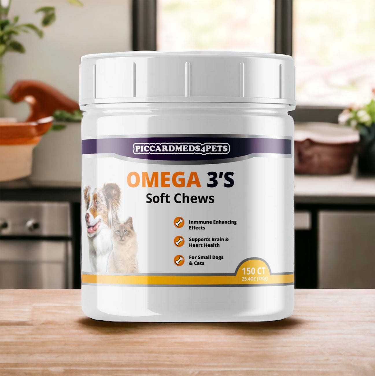 PiccardMeds4pets Skin and Coat Omega-3 Soft Chews Small Dogs