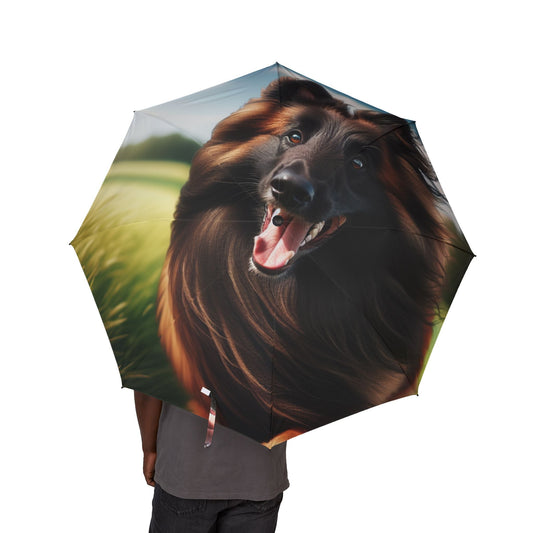 Belgian Shepherd Dog Tervuren Semi-Automatic Foldable Umbrella