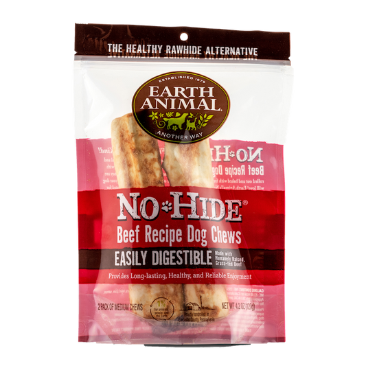 Earth Animal No Hide Medium Beef Dog Rolls (2pk) (4.2oz) - Earth Animal Dog Treats - The Family Pet
