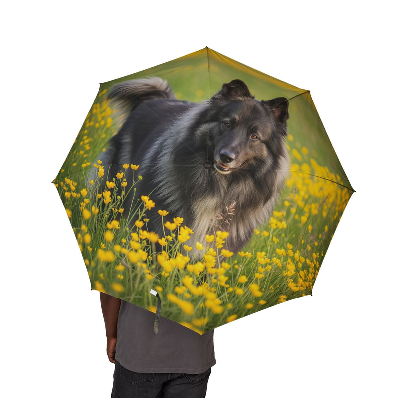 Belgian Sheepdog Semi-Automatic Foldable Umbrella