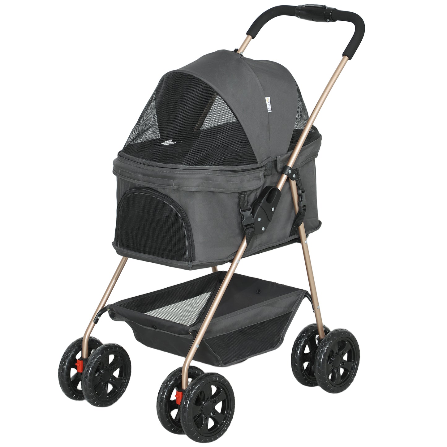 3-in-1 Pet Stroller - Detachable Carrier & Foldable Dog Pram