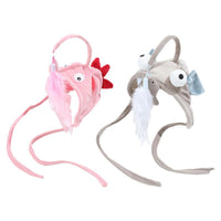 Cat Head Wearing Feather Stick