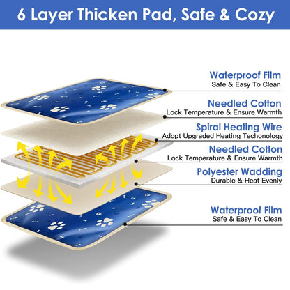 Pet Heating Pad Electric Dog Cat Heating Mat Waterproof