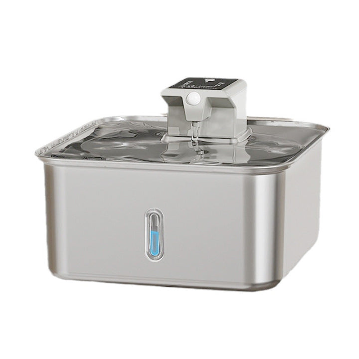 Wireless Cat Water Fountain Stainless Steel Rechargeable